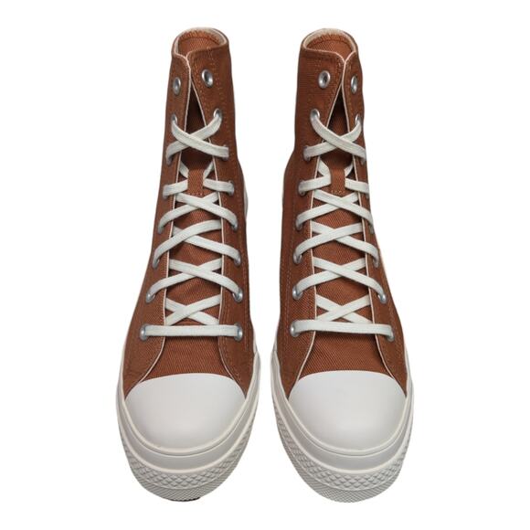 Converse Chuck 70 De Luxe Heel Womens 11.5 Tawny Owl Canvas Platform Sneaker NEW - Picture 3 of 11